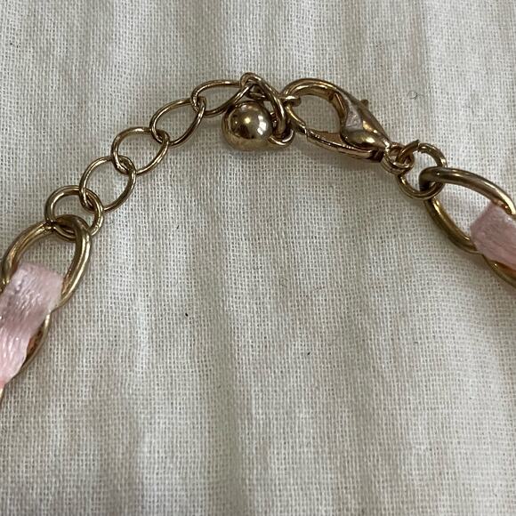 Ribbon laced chain bracelet grunge balletcore - Picture 2 of 4